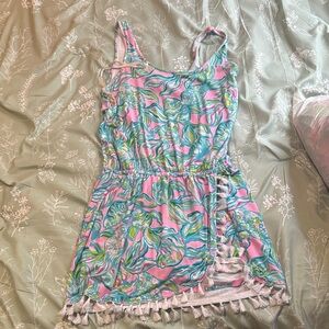 Lilly Pulitzer Colorful Sleeveless Romper with Tassels